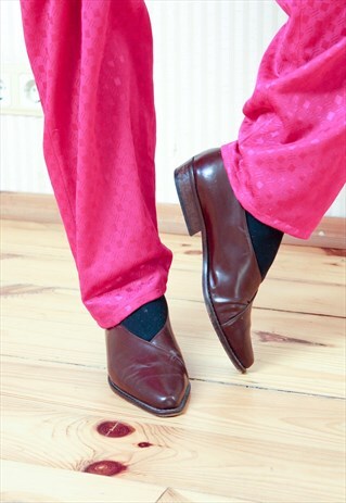 BROWN POINTED LEATHER SHOES