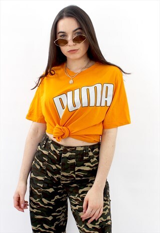 90'S RETRO ORANGE SPELL-OUT T-SHIRT