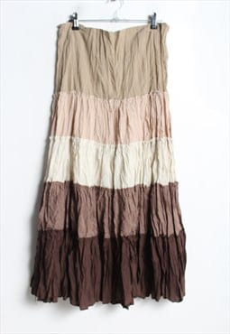 Vintage Y2k Patchwork Frilly Skirt Multi