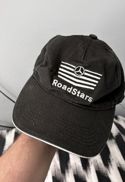 Vintage Mercedes benz road stars black hat cap 