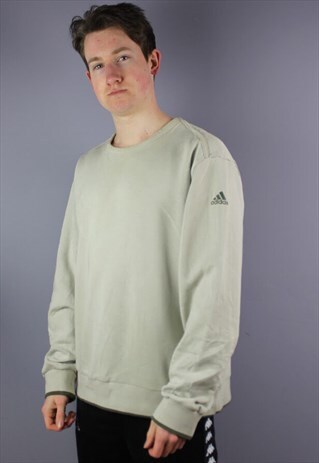 VINTAGE ADIDAS SWEATSHIRT IN GREY WITH PRINTING