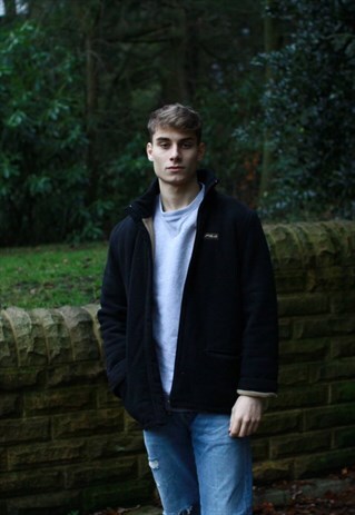 VINTAGE BLACK FILA FLEECE