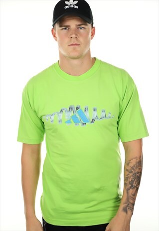 VINTAGE 90S ADIDAS BIG LOGO GRAPHIC T SHIRT TEE