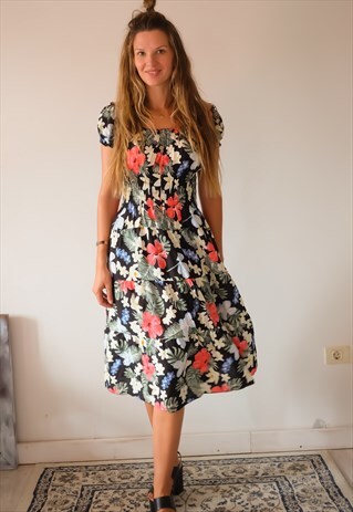 VINTAGE RARE FIND DRESS 60S 70S 90 BOHO BOHEMIAN DRESS
