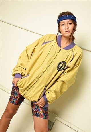 80'S RETRO OVERSIZED DADS OUTWEAR BOMBER JACKET