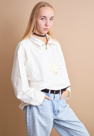 90'S RETRO OVERSIZED SLOUCHY NORMCORE NEUTRAL JUMPER TOP