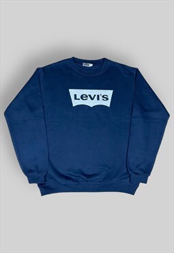 Levi's Spellout Sweatshirt in Navy Blue