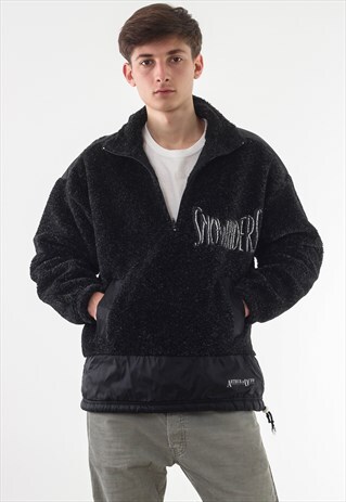 VINTAGE ATRHUR & DUFF PULLOVER HALF ZIP JACKET 90S GREY