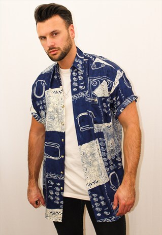 VINTAGE OVERSIZED ABSTRACT PRINT SHIRT