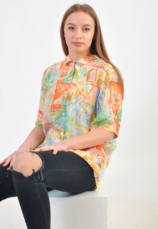 VINTAGE 90'S SHIRT IN ABSTRACT PRINT