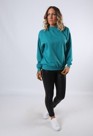 SWEATSHIRT JUMPER OVERSIZED PLAIN UK 12 HIGH COLLAR (EAEU)