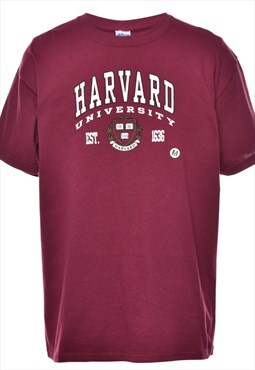 Vintage Gildan Harvard University Printed T-shirt - M