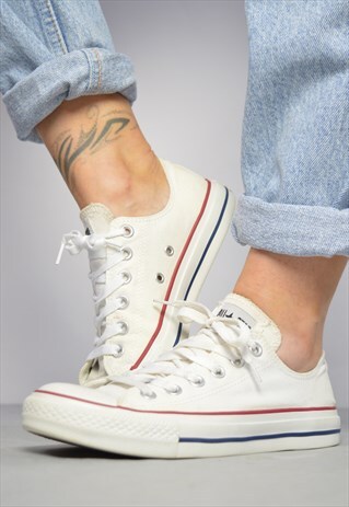 VINTAGE 90S CONVERSE WHITE OX SHOES GRUNGE RETRO PREPPY
