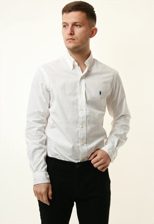 90S VINTAGE POLO RALPH LAUREN COTTON SHIRT 16354