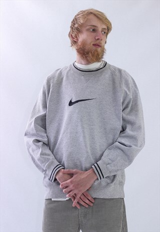 VINTAGE MENS NIKE BIG LOGO SWEATSHIRT CREW NECK