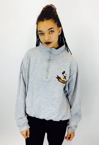 DISNEY MICKEY MOUSE EMBROIDERED SWEATSHIRT