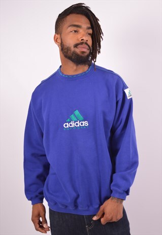 VINTAGE ADIDAS SWEATSHIRT JUMPER BLUE