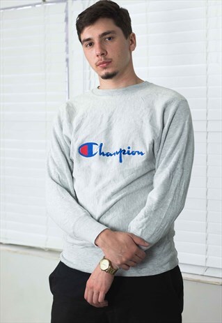 VINTAGE CHAMPION SWEATSHIRT REVERSE WEAVE BIG LOGO M 19.4