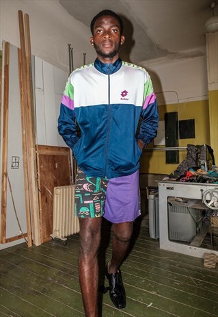 90'S VINTAGE RAVE / SPORTS TRACK JACKET IN MULTICOLOUR