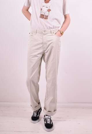 RALPH LAUREN MENS VINTAGE JEANS W32 L32 GREY 90'S