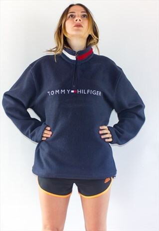 VINTAGE TOMMY HILFIGER FLEECE 1/4 ZIP TOP