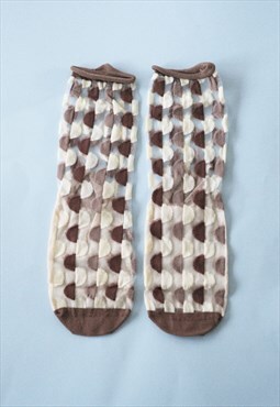 Chocolate Chip Sheer Socks