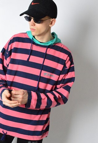 VINTAGE 80S STRIPED LIGHTWEIGHT HOODIE