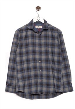 Vintge  Steel & JElly Flannel Shirt Checkered Pattern Grey/C