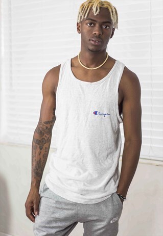 VINTAGE CHAMPION SLEEVELESS LOGO 90S X 5.1