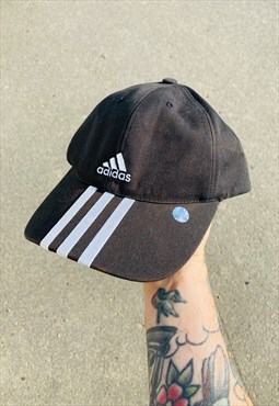 Vintage 90s Adidas Classic 3 Stripes Embroidered Hat Cap