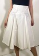 VIntage y2k midi maxi white skirt 