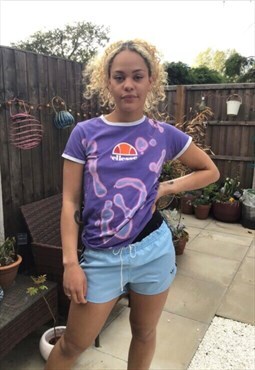 Y2K Ellesse acid wash pastels cosmic galaxy T-shirt 
