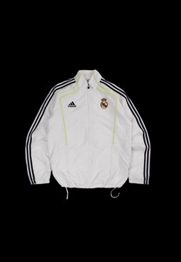 Vintage Adidas Real Madrid Football Track Jacket in White