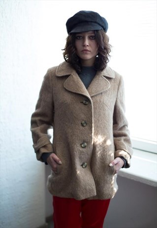 VINTAGE 90'S CAMEL WOOL JACKET