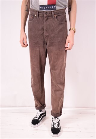 LEVI'S MENS VINTAGE JEANS W33 L32 BROWN 90S