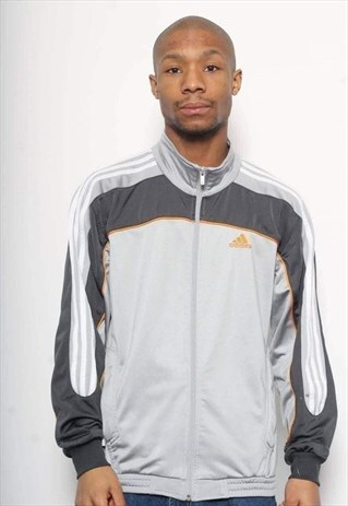 VINTAGE ADIDAS LOGO TRACK JACKET BLUE