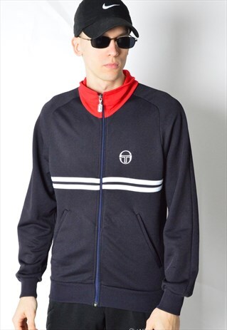 VINTAGE 90S NAVY BLUE SERGIO TACCHINI TRACK JACKET