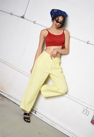 VINTAGE 80S HIGHWAISTED PARIS CHIC SHORT CUT TROUSERS