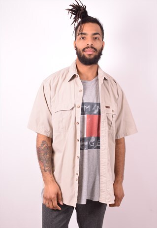 CARHARTT MENS VINTAGE SHIRT LARGE GREY 90S