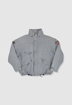 Vintage 90s Napapijri Utility Waterproof Jacket in Grey