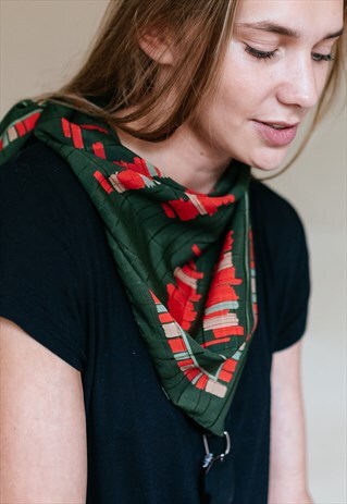VINTAGE 70S BOHO SQUARE SCARF