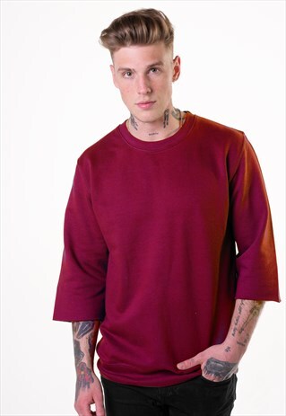 ESSENTIAL 3/4 SLEEVE JUMPER T-SHIRT - FIRE RED