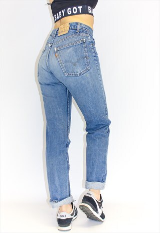 VINTAGE UNIQUE WORLD MAP LEVI'S JEANS