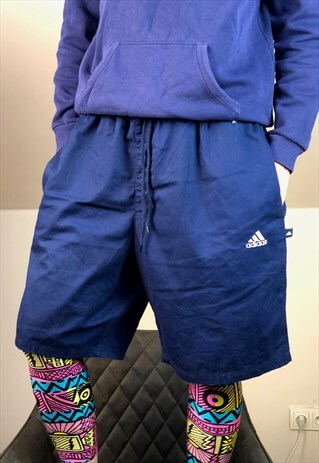 ADIDAS BLUE SWIMSUIT SHORTS WINDBREAKER SPORT 90S VINTAGE