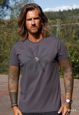 Designer T-Shirt - Shades and shadows - Grey Colour