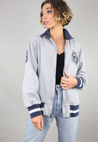 VINTAGE RETRO TOMMY HILFIGER ZIP UP SWEATER TRACK TOP