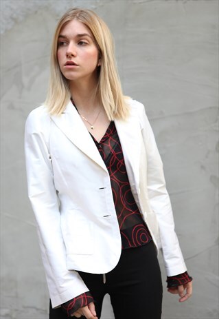 Y2K SONIA RYKIEL BLAZER JACKET IN CREAM