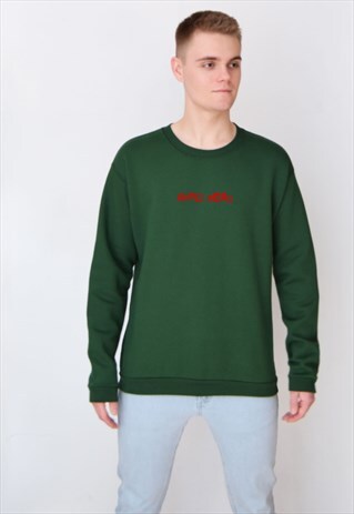 GREEN FAKE LOVE (RED) SWEATSHIRT