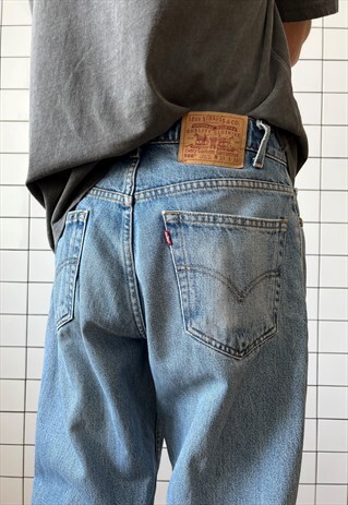 Vintage LEVIS Jeans 550 Denim Pants Loose Fit 90s Wash Blue
