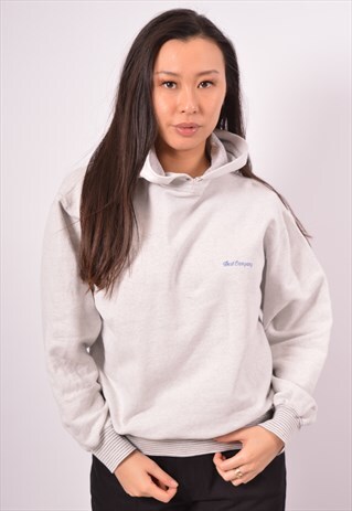 VINTAGE BEST COMPANY HOODIE JUMPER GREY